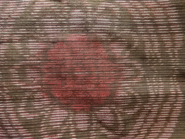 JAPANESE KIMONO / ANTIQUE KIMONO / SILK / DORO OSHIMA TSUMUGI / WOVEN FLOWER